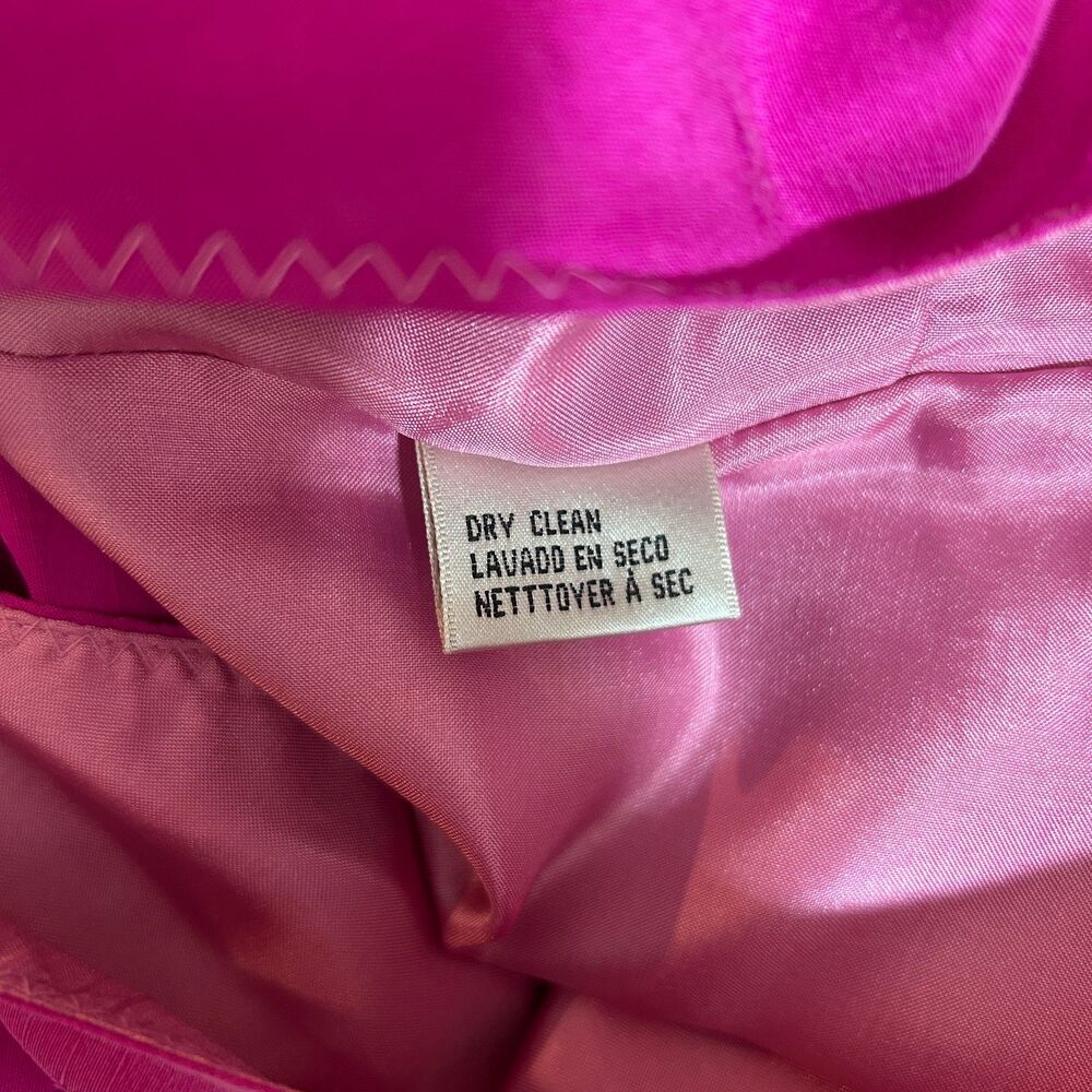 Evan Picone Hot Pink 100% Silk Sleeveless Dress Size 16 NWT Chic Career Event - Picture 8 of 12
